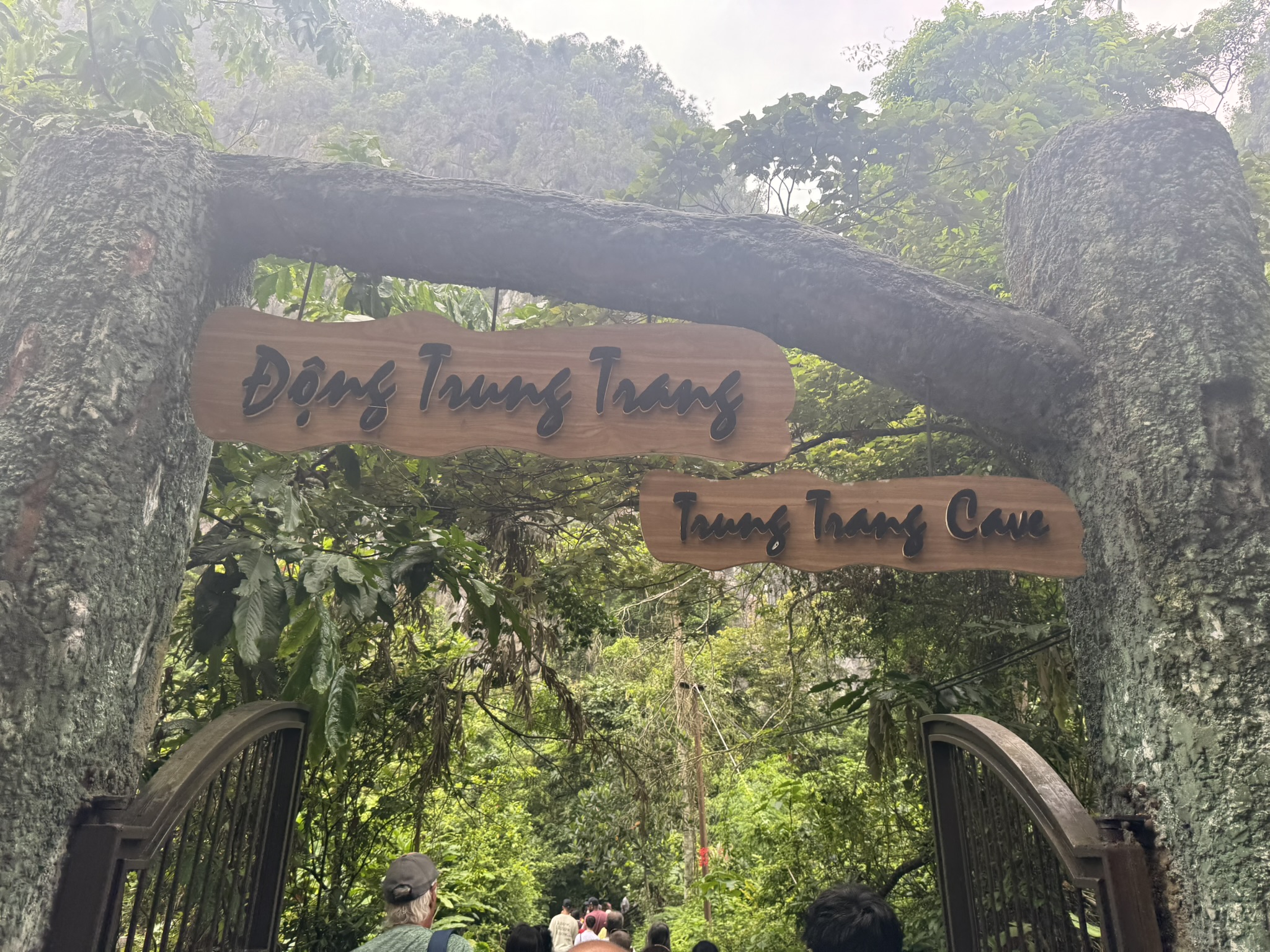 Inside cave formations near Halong Bay