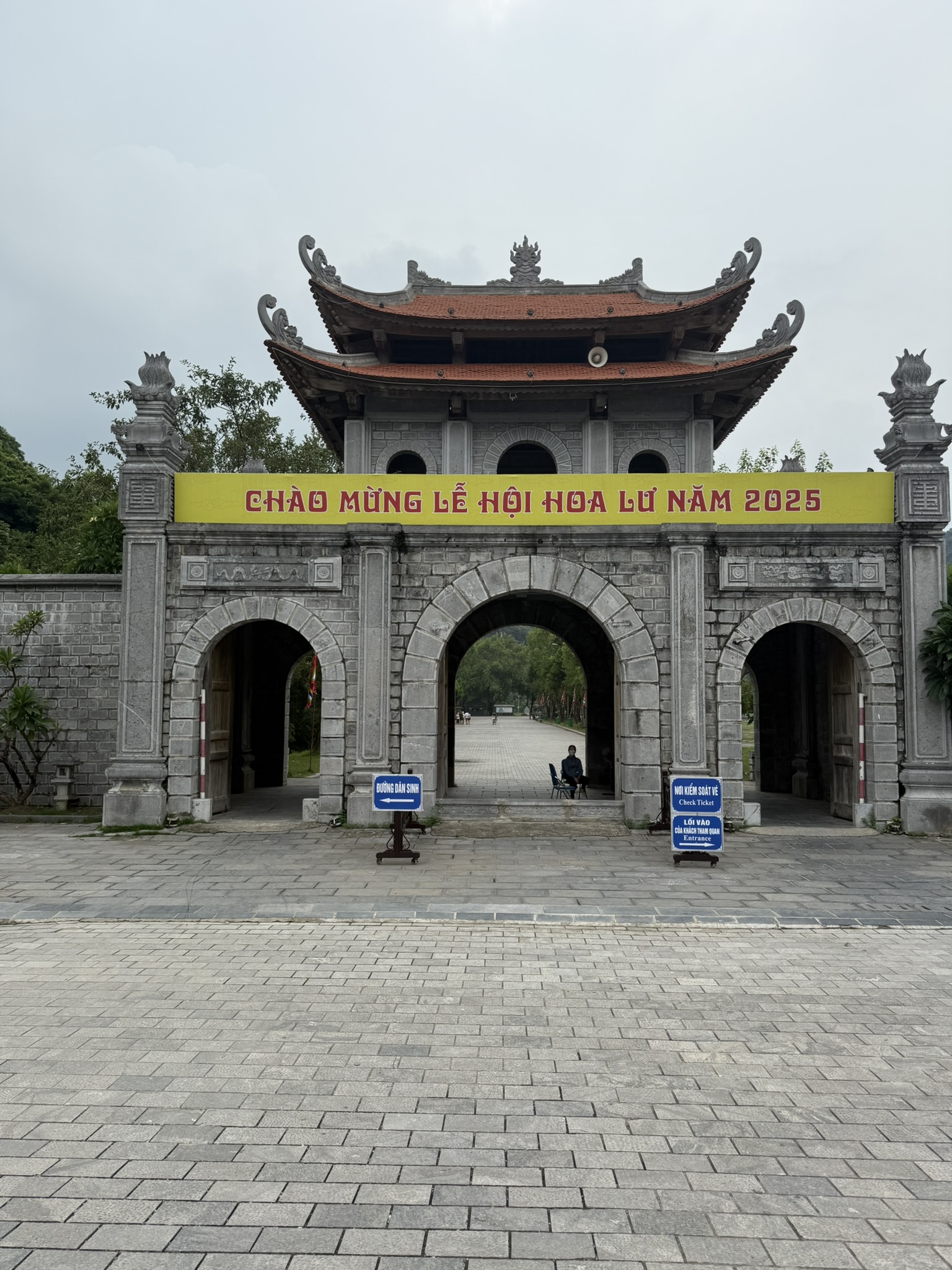 Historic entrance gate at Hoa Lu in Ninh Binh